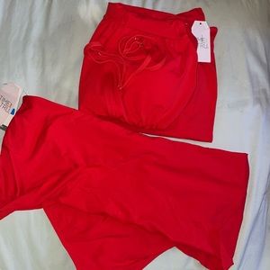 Time and Tru Blood Orange Red 2 Piece Bathing Suit Size: XL Make me an offer!